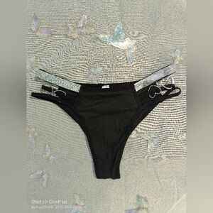 Heart Link Black Tanga